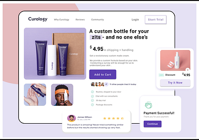 E-commerce website beauty clone creative design ecommerce illustration logo shop shopping skincare typography ui web