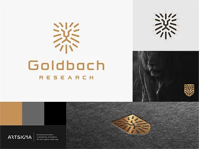 GOLDBACH animal art artsigma branding design graphic design icon lion logo logo design logotipo mark