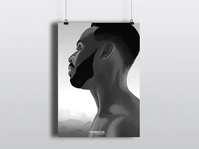 Portrait de Dadju celebrity illustration photoshop portrait wacom
