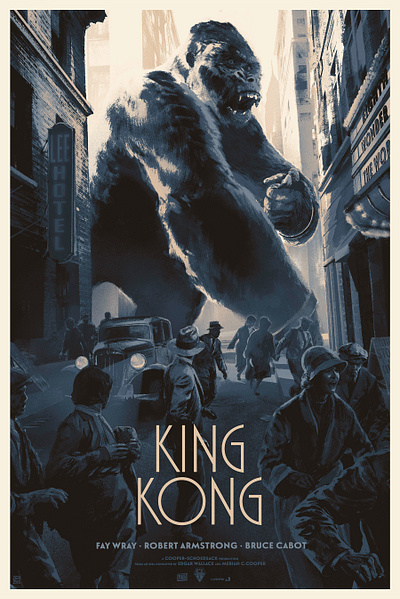 King Kong digital film folioart illustration juan esteban rodriguez poster texture