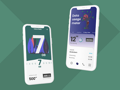 Data Usage Meter app design illustration logo typography ui uidesign uiux ux vector