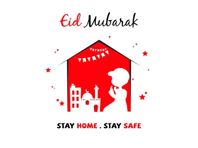Eid Mubarak Everyone clean design flat icon identity illustration mobile type ui vector
