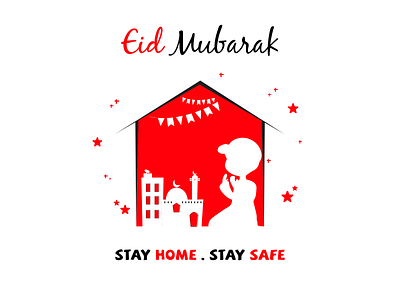 Eid Mubarak Everyone clean design flat icon identity illustration mobile type ui vector