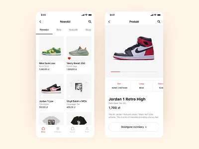 Salty Grails Store app design flat minimal mobile mobile app ui ux