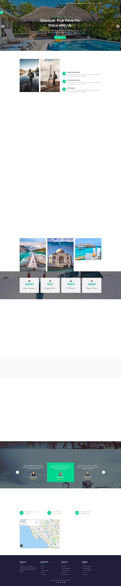 Safar - Tour and Travel Agency Landing Page Template onepage template