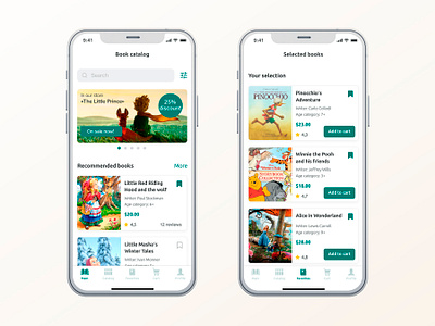 Kid Books Store App book app book store e commerce figma ios app design kids books mobile app design online store uxui design