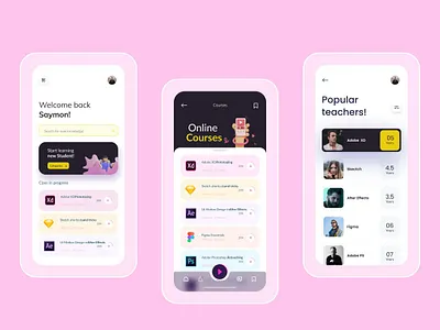Online Education App concept design figma illustration mobile app online education redesign ui ux