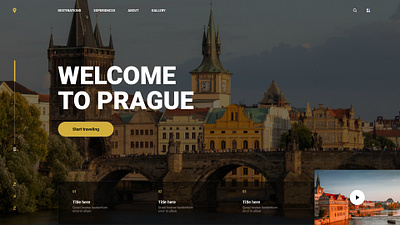 Welcome to Prague app branding design icon logo typography ui ux web design webdesign website website concept