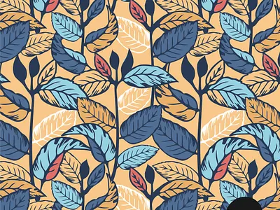 Mint Leaves Pattern art flat floral pattern illustration illustrator leaf pattern pattern a day pattern design surface pattern surfacedesign vector