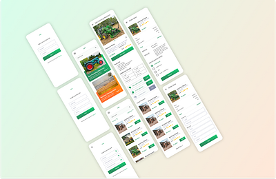 Farmer's app buy buyer design farmers farming machines machine mobile app order payment sign in signup ui