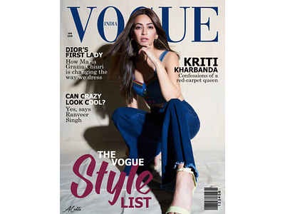 Vogue Magazine Cover - Concept actor actoroncover actors actress bollywoodactress concept cover cover design magazine magazine ad magazine cover magazine design magazine illustration vogue voguemagazine