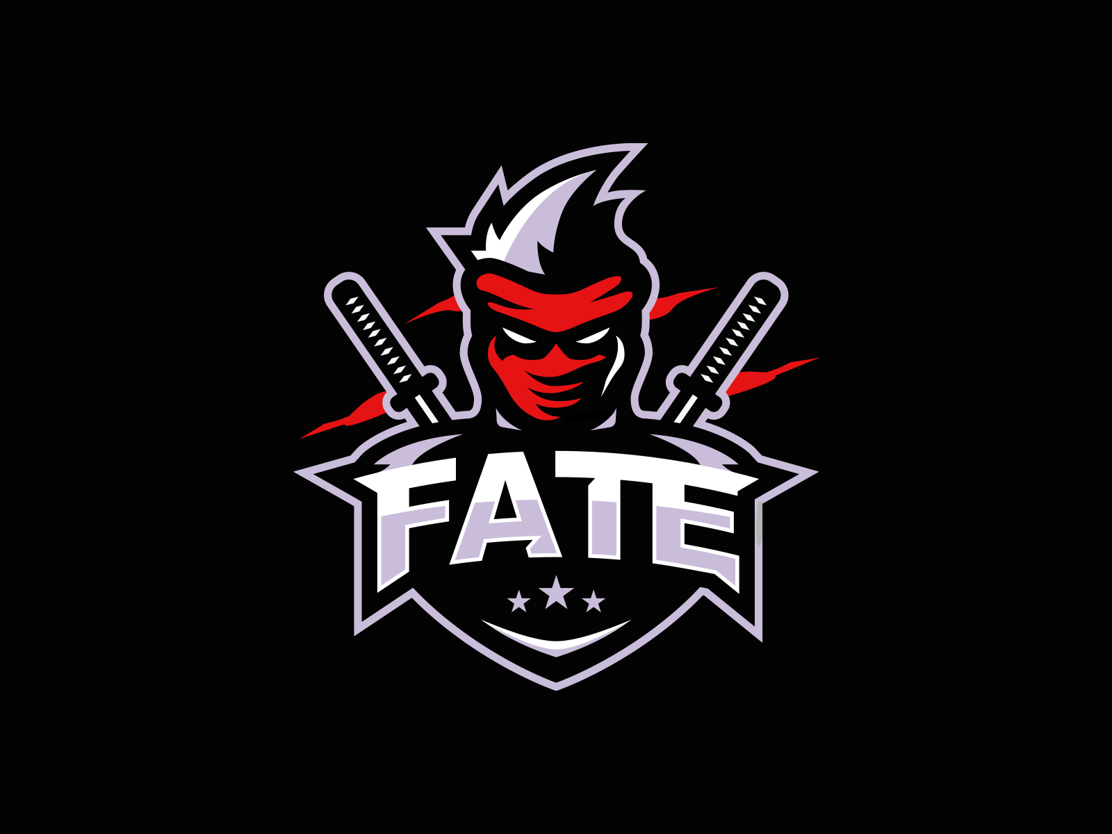 Example of FATE. Logo for eSports team Warface.