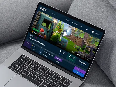 UGC Esports platform branding esports gaming live video product design user interface uxdesign