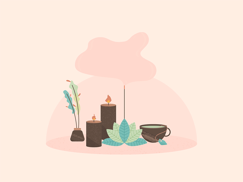 Meditation animation calm feel illustration looping meditation texture vector vectorart