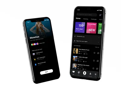 Monetization and New Home for Rap app home screen homepage design monetize rap