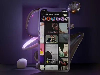 Creative Hero Social App 3d app art creative ios media app mobile network social social app