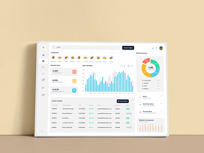 Canvas Style Dashboard canva template canvas dashboard graphics infographics mockup statistics style ui dashboard ui elements ui kit