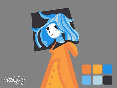 girl in raincoat branding character character design character illustration design girl graphic design icon illustration logo student