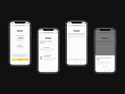 C6 Bank, Kick withdrawal app bank design finances financial app fintech interface mobile money money transfer product ui ux withdraw