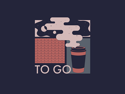 To Go - 192/365 box boxes branding container cup drink illustration illustrations layout space stars steam tea togo vector