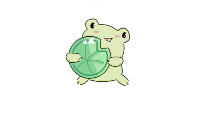 A cute little frog design frog frog logo green