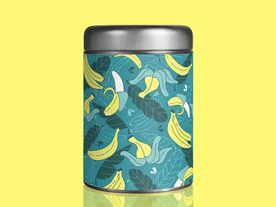 Banana Pattern art flat illustration illustrator packaging packaging design pattern pattern a day pattern design surface pattern vector