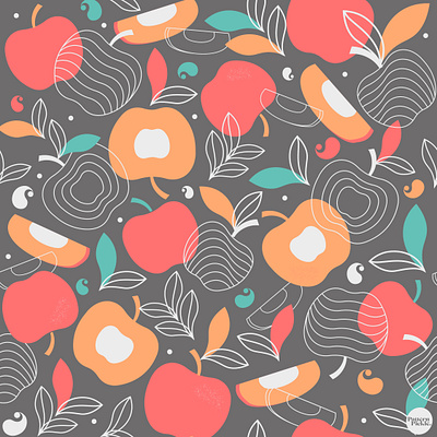 Apple Pattern art flat illustration illustrator pattern pattern a day pattern art pattern design print surface design surface pattern surface pattern design textile print vector