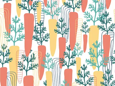 Carrot Pattern art flat illustration illustrator pattern pattern a day pattern design surface pattern surface pattern design vector