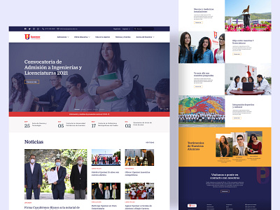 University Landing Page college education home page landing landing page school ui university ux web design website