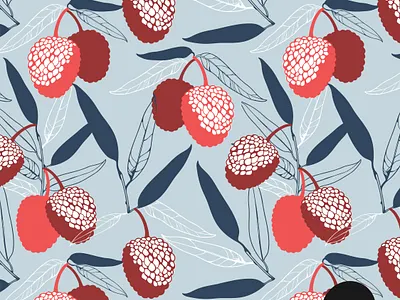 Lychee Pattern art flat illustration illustrator packaging pattern pattern a day pattern art pattern design print surface pattern surface pattern design vector