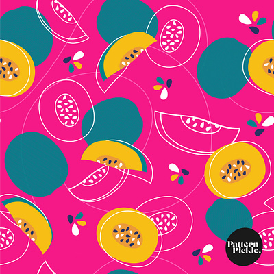 Honeydew Mellon Pattern art flat illustration illustrator pattern pattern a day pattern design surface pattern surface pattern design vector