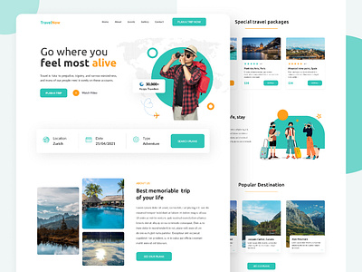 Travel Landing Page 2020 trends design landing landing page landing page concept landing page design minimal modern simplicity travel travel agency travel landing page traveling trendy ux ux design web website website concept