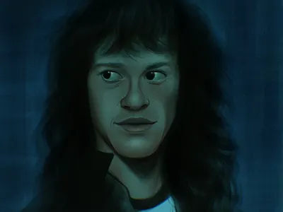 Eddie Munson - Straner Things(2022) digital painting illustration procreate