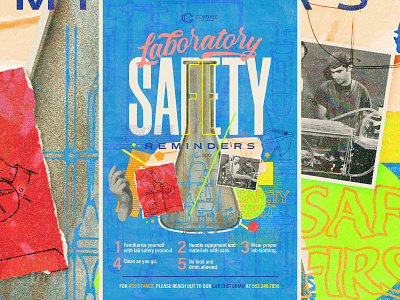 lab safety ad banner canva collage design high school laboratory poster safety school