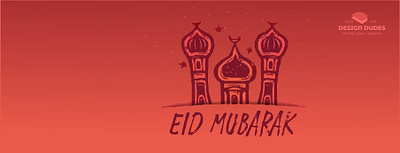 Eid Mubarak design eye catching illustration minimal modern typography