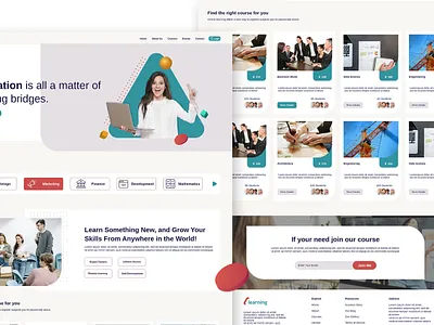 Online Education education icon illustrator layout logo mockup online study page photoshop study ui ux vector webdesign website xd design
