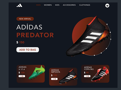 Adidas Shoe Landing Page adidas bootstrap ecommerce homepage kicks landing design landingpage ux uxui web