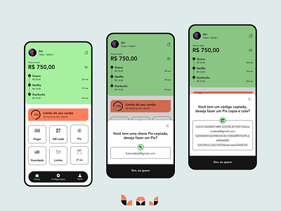 Pix app bank bottom sheet buy copied credit card figma finance ios money payment pixel transaction ui ui design uiux