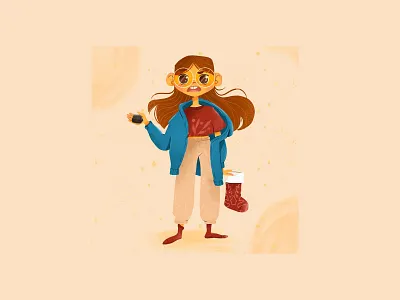 bad girl bad girl cartoon characterdesign christmas christmas gift coal digitalart gift illustration