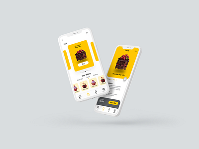 Desert ordering app app design minimal ui