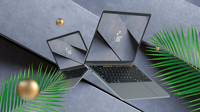 Black Laptop Mockups delightful device display glossy graceful laptop laptop mockup light mac macbook minimalist mockup presentation shiny theme ui ux web webpage website