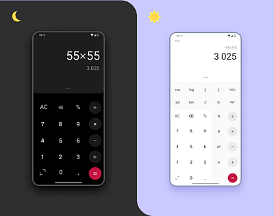 Calculator 004 calculator daily ui dailyui dailyui 004 dark mode design figma light ui ux