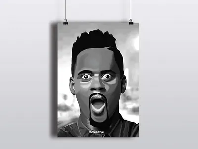 Portrait de Black M célébrité célébrité illustration photoshop portrait
