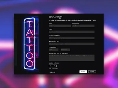 Daily UI 001 accessibility dailyui dailyui 001 dailyuichallenge design form sign up tattoo typography