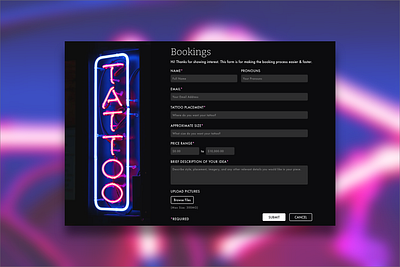 Daily UI 001 accessibility dailyui dailyui 001 dailyuichallenge design form sign up tattoo typography