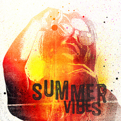 Summer Vibes design graphicdesign grunge grunge texture paint photoshop poster summer textures typography