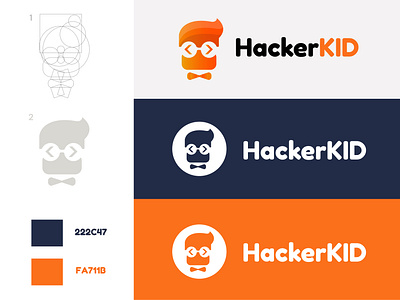 HackerKID Logo coding logo design golden ratio logo guvi kids illustration logo logodesign logos logotype