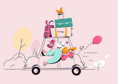 Go ahead to adventure! animation character design design flat illustration people procreate vacation web website