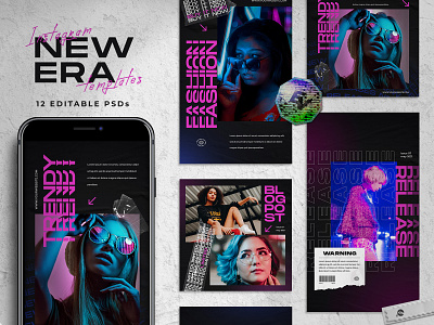 New Era - Streetwear Social Media Templates advertisement branding flyer instagram instagram posts instagram story marketing poster poster design social media social media design social media pack social media posts social media templates templates web web banner web design