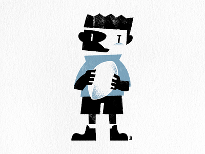 Rugby boy graphic design illustration